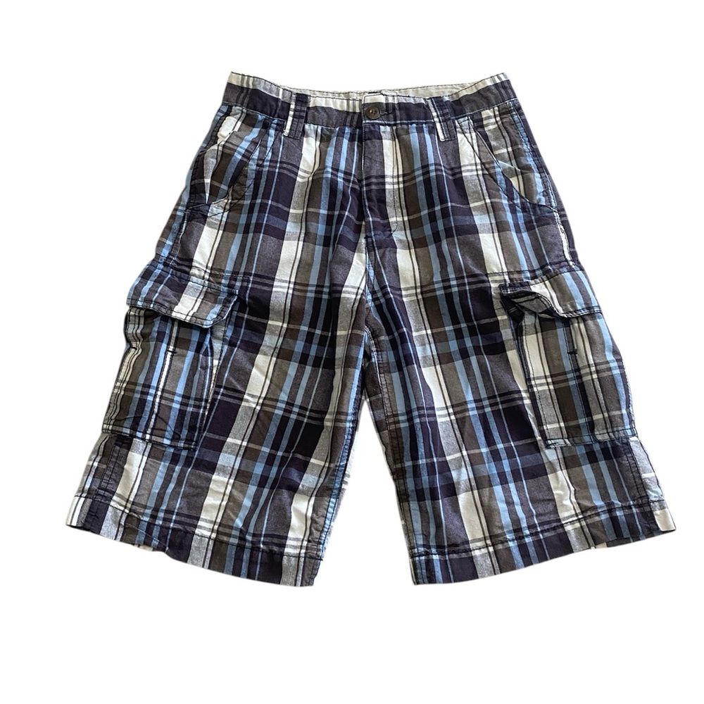 OTB One Tough Brand Kids Youth Cargo Shorts Size 16 Blue, White, Black